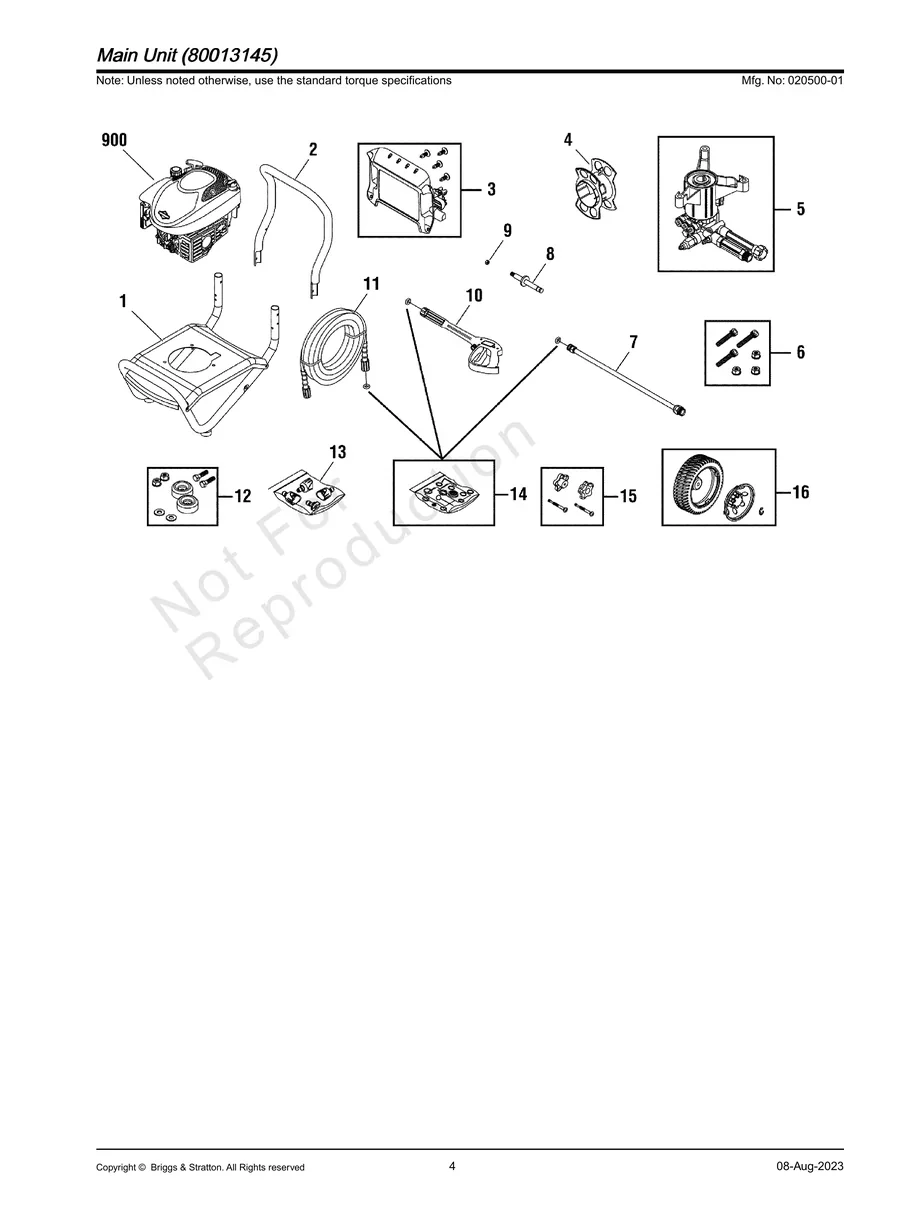BRIGGS AND STRATTON, 020500-01, IPL.4